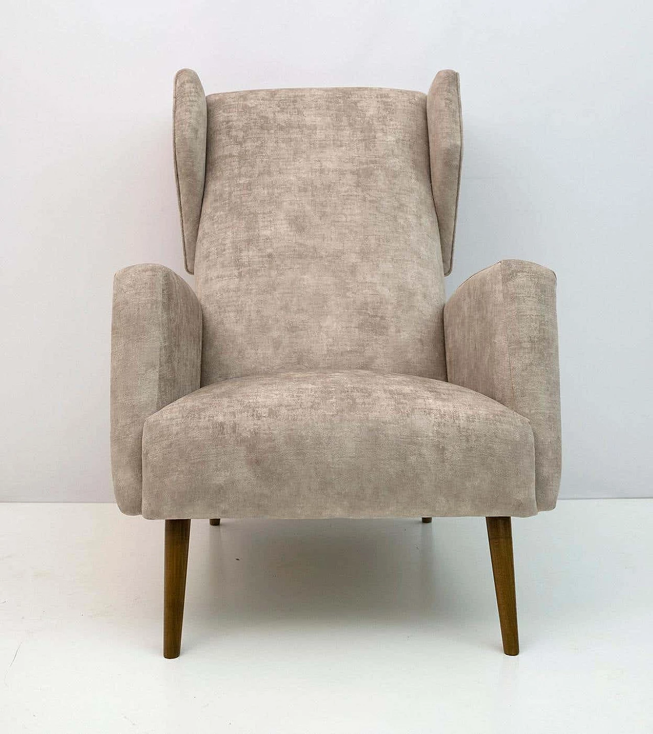 Poltrona Alata in velluto di Gio Ponti per Cassina, anni '50 8