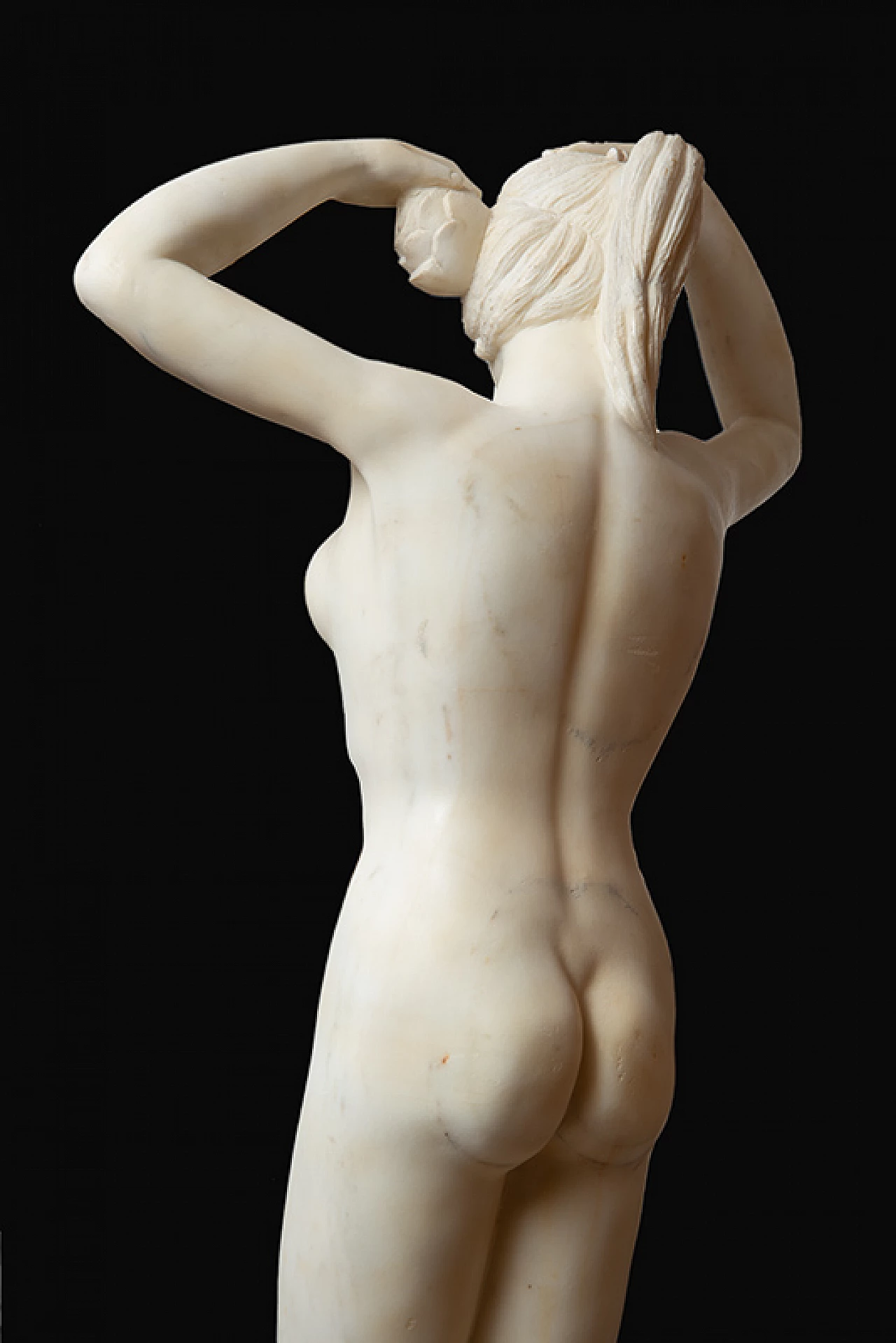 Scultura di figura femminile nuda in marmo bianco, '800 5