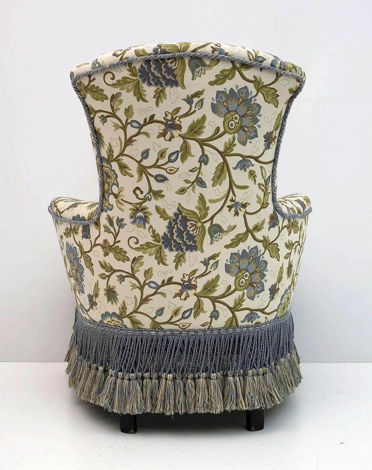 Pair of Napoleon III brocade armchairs, 19th century 10