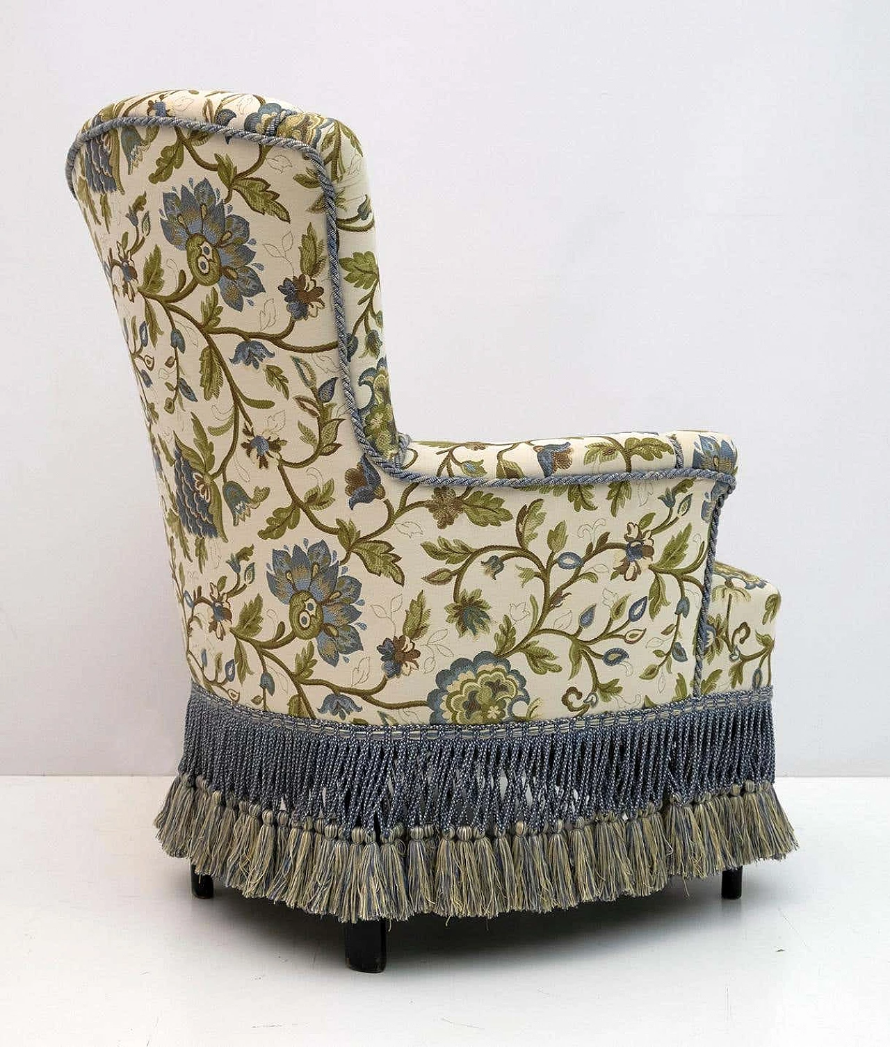 Pair of Napoleon III brocade armchairs, 19th century 12