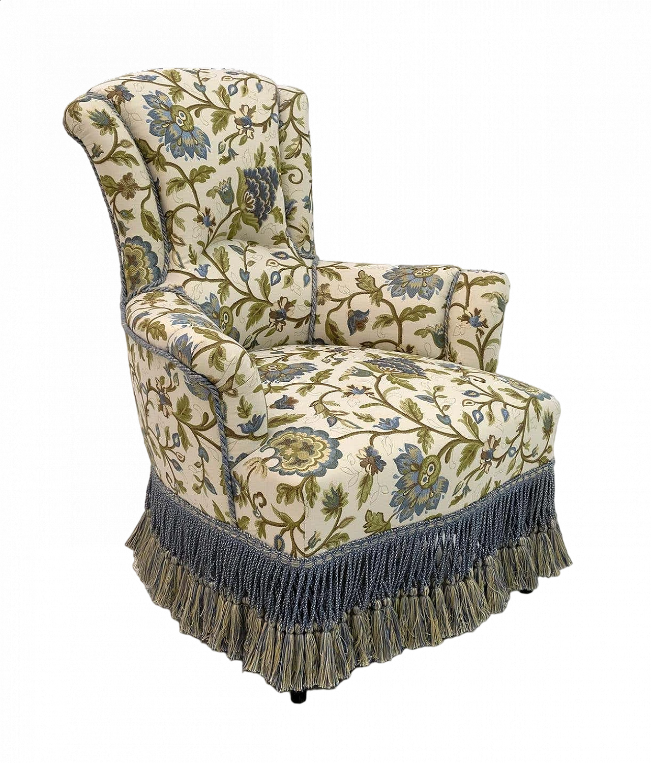 Pair of Napoleon III brocade armchairs, 19th century 13