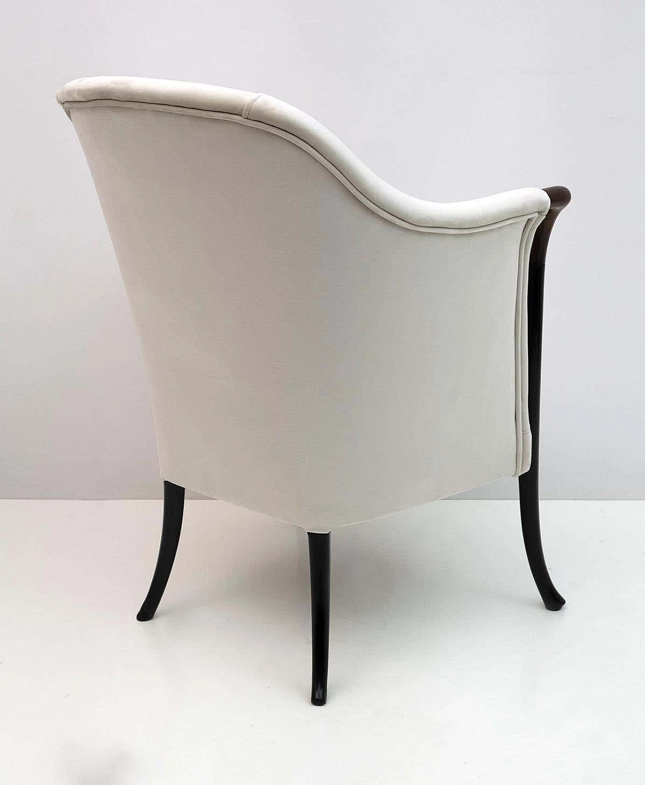 Coppia di poltrone Progetti in velluto e faggio di Giorgetti, anni '80 10