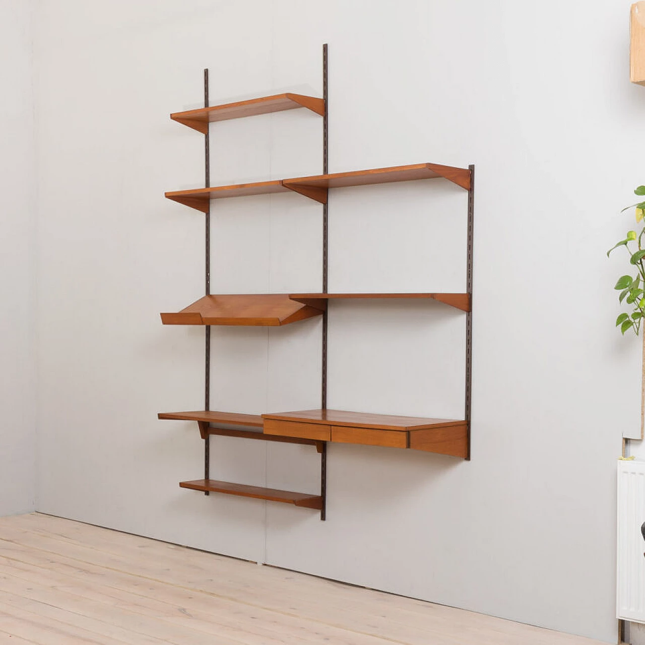 Danish modular teak bookcase by Kai Kristiansen for FM Mobler, 1960s 4