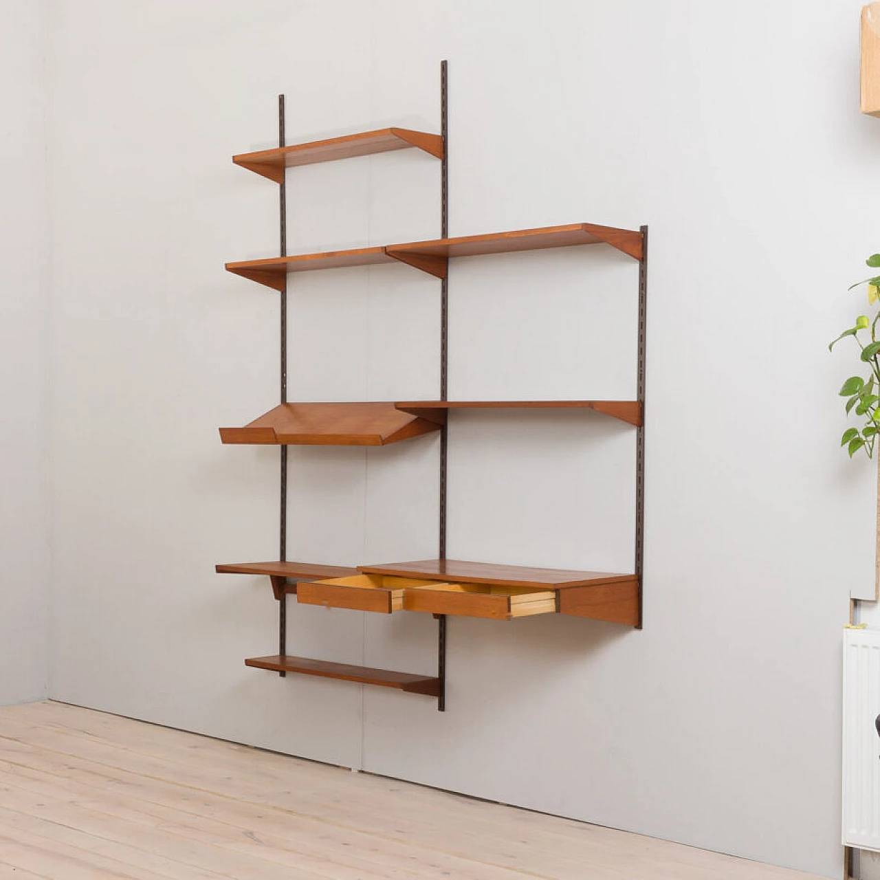 Danish modular teak bookcase by Kai Kristiansen for FM Mobler, 1960s 5