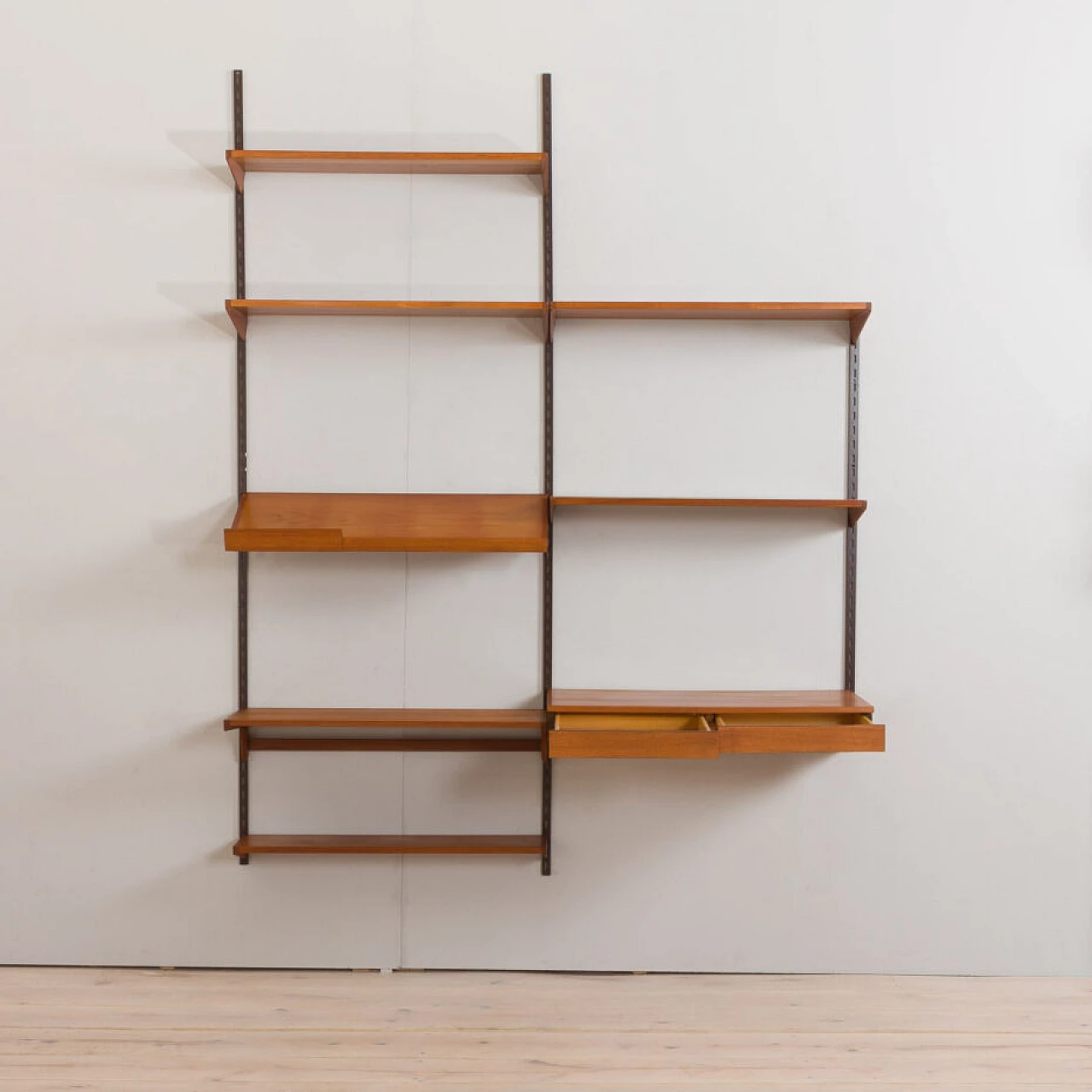 Danish modular teak bookcase by Kai Kristiansen for FM Mobler, 1960s 6