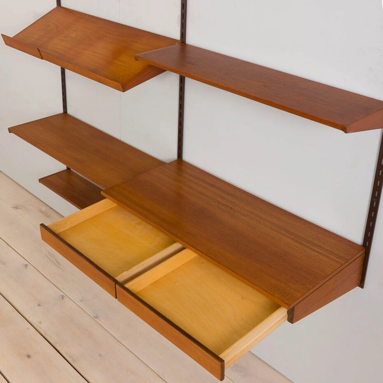 Danish modular teak bookcase by Kai Kristiansen for FM Mobler, 1960s 9