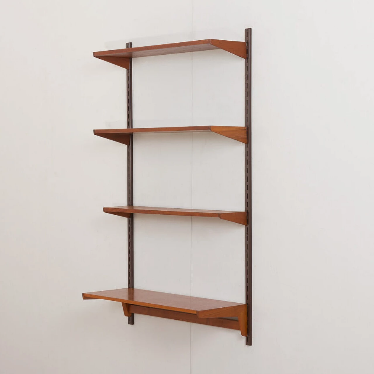 Modular bookcase with teak desk by Kai Kristiansen for FM Mobler, 1960s 5