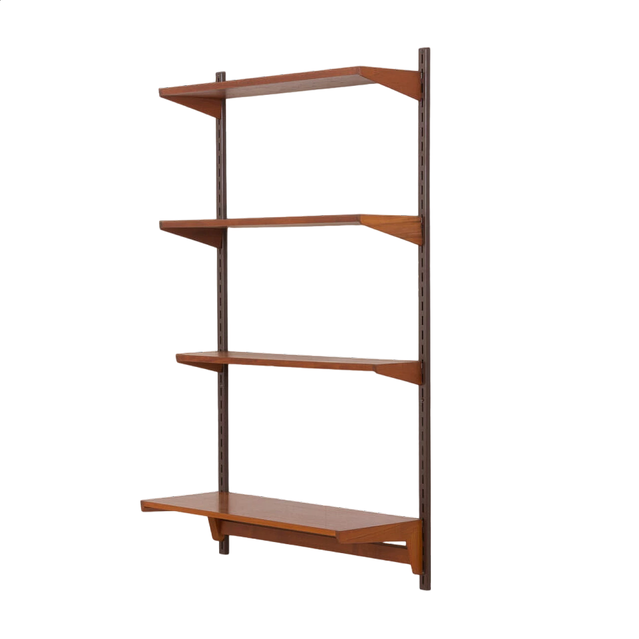 Modular bookcase with teak desk by Kai Kristiansen for FM Mobler, 1960s 11