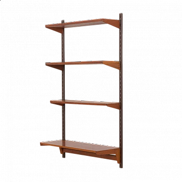 Libreria modulare con scrivania in teak di Kai Kristiansen per FM Mobler, anni '60