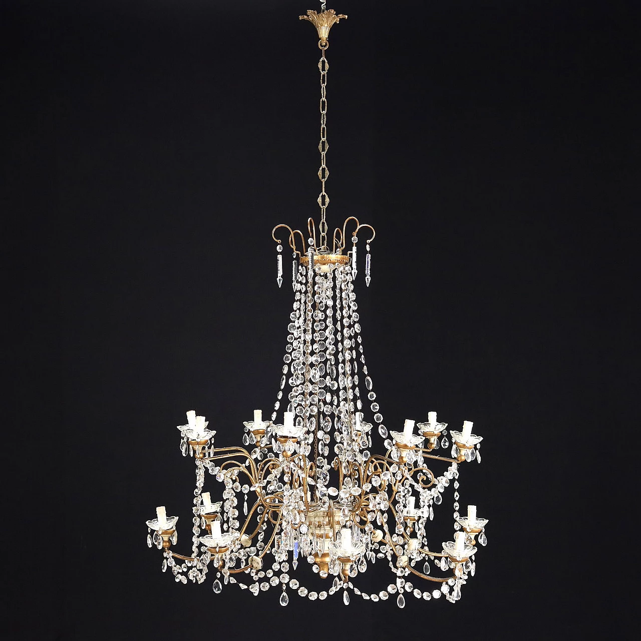 Lampadario a 15 luci in stile antico, inizio '900 1