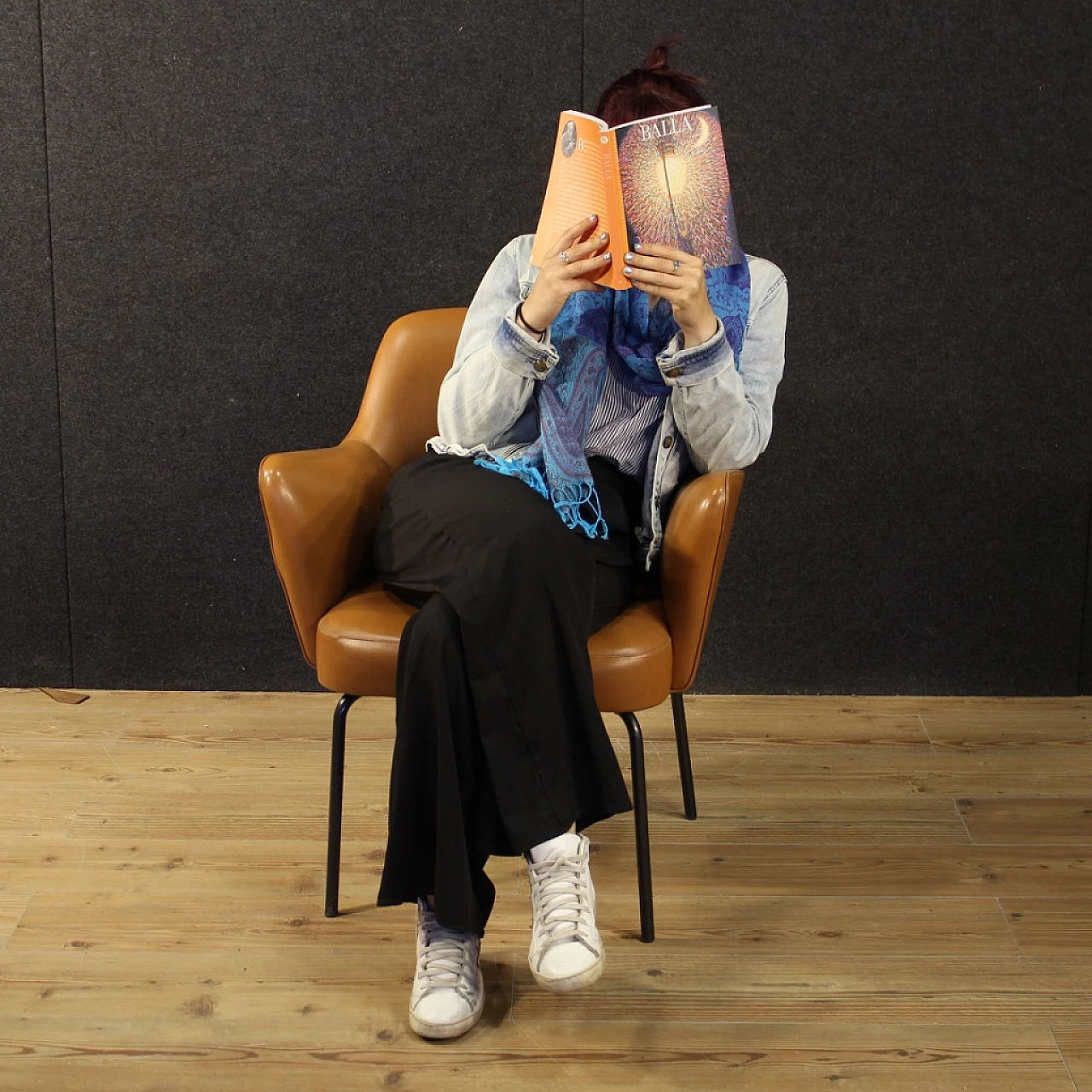 Leatherette and metal armchair by Mobiltecnica Torino, 1980s 2