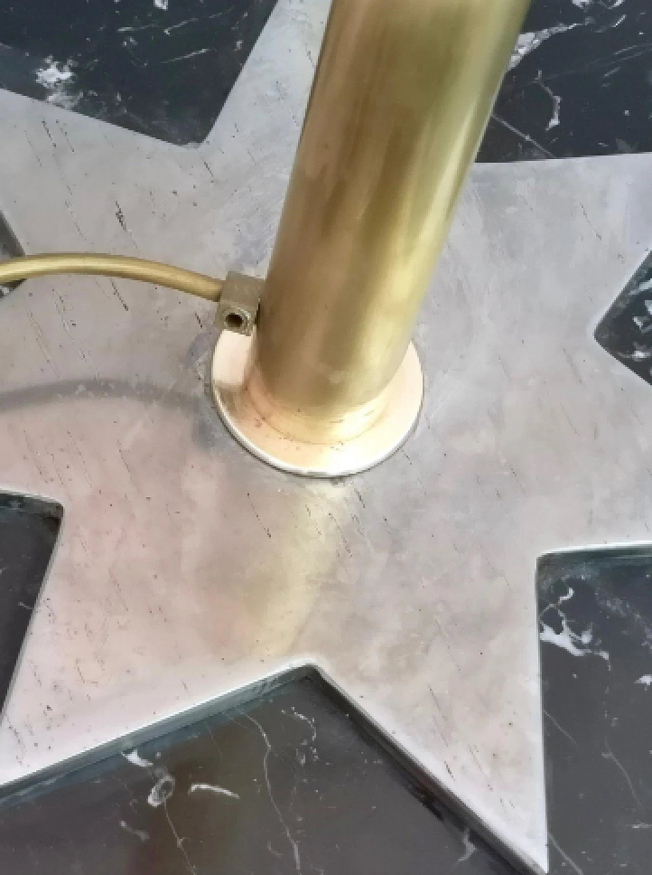 Brass, copper and marble Lampione floor lamp by Carmelo La Gaipa 5