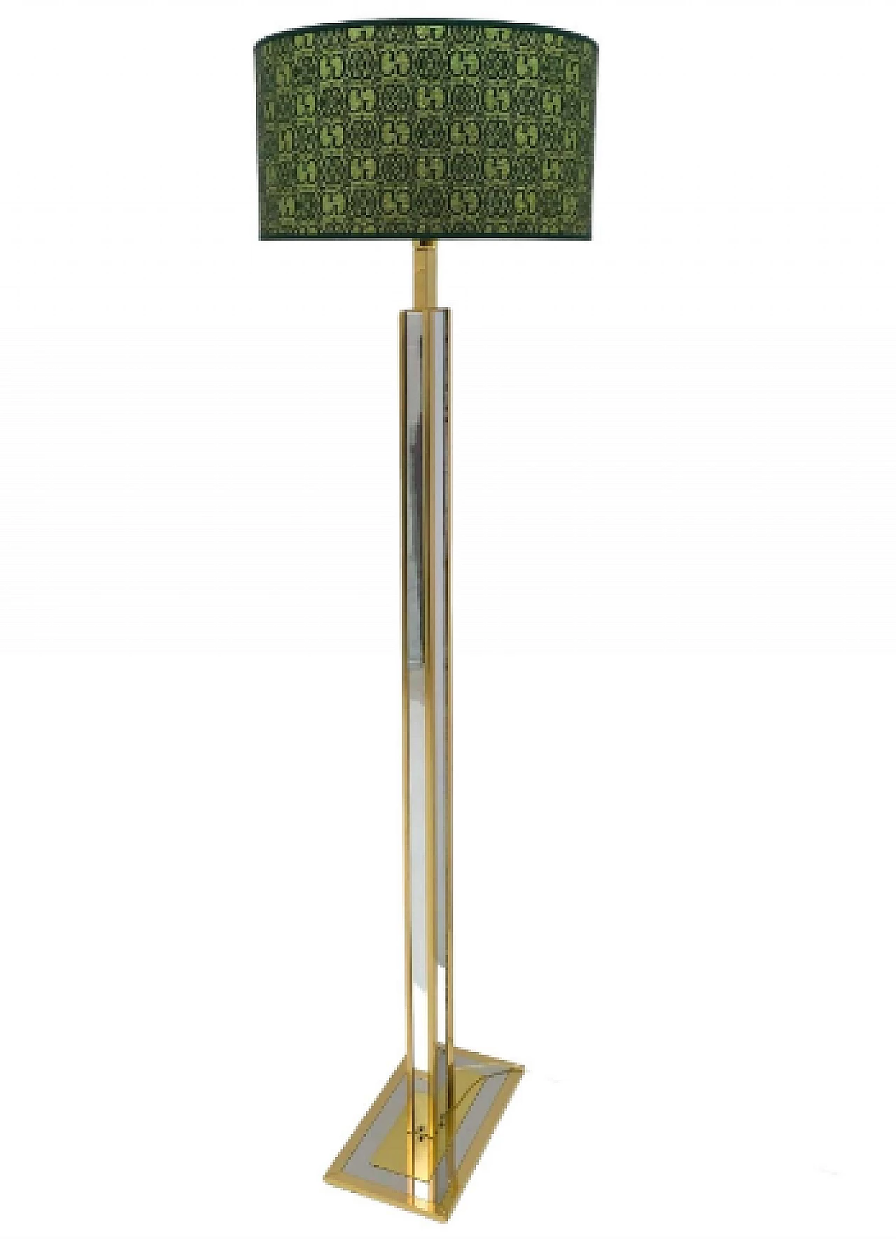 Metal and Gucci fabric floor lamp by Romeo Rega, 1970s 1