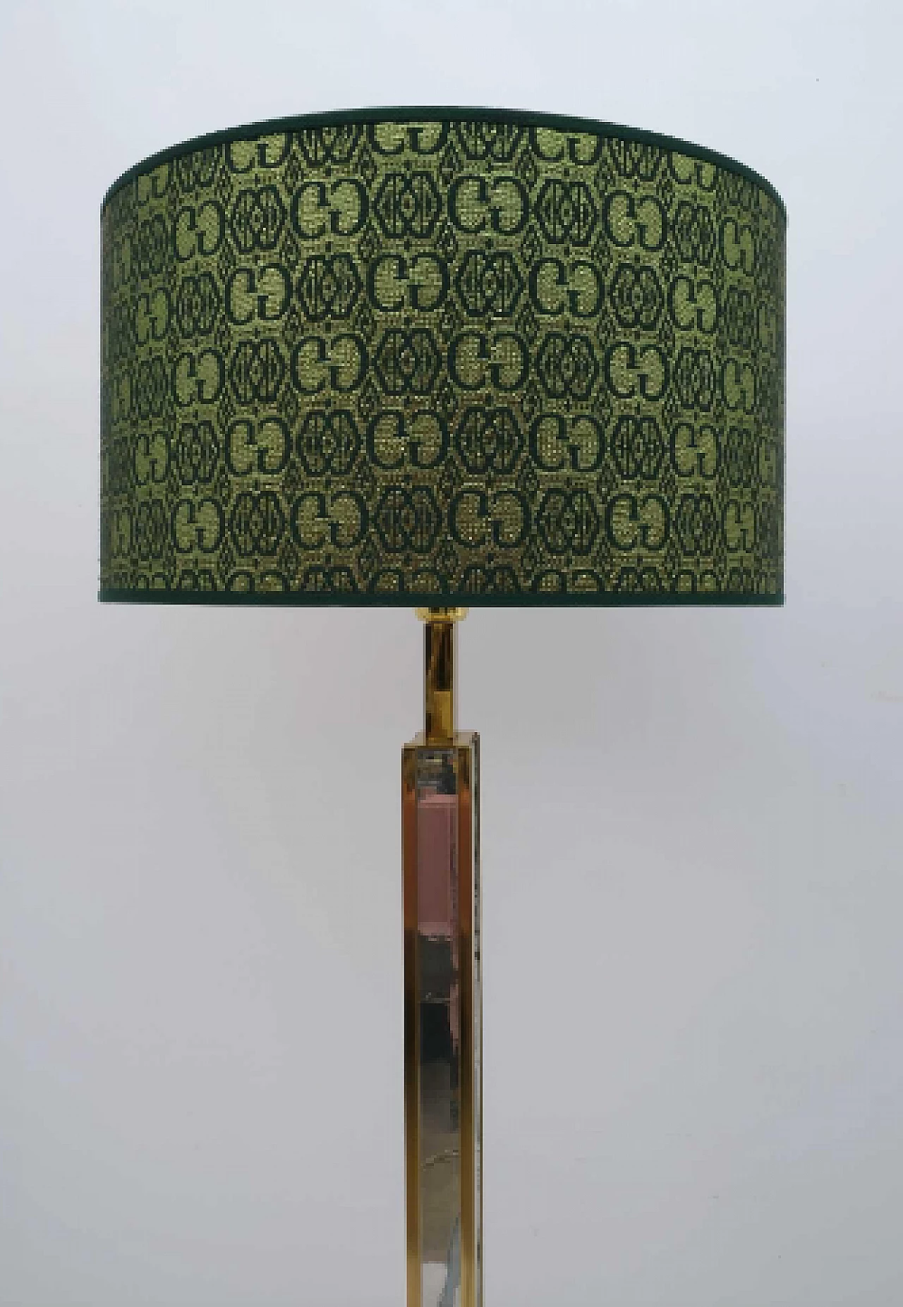 Metal and Gucci fabric floor lamp by Romeo Rega, 1970s 6