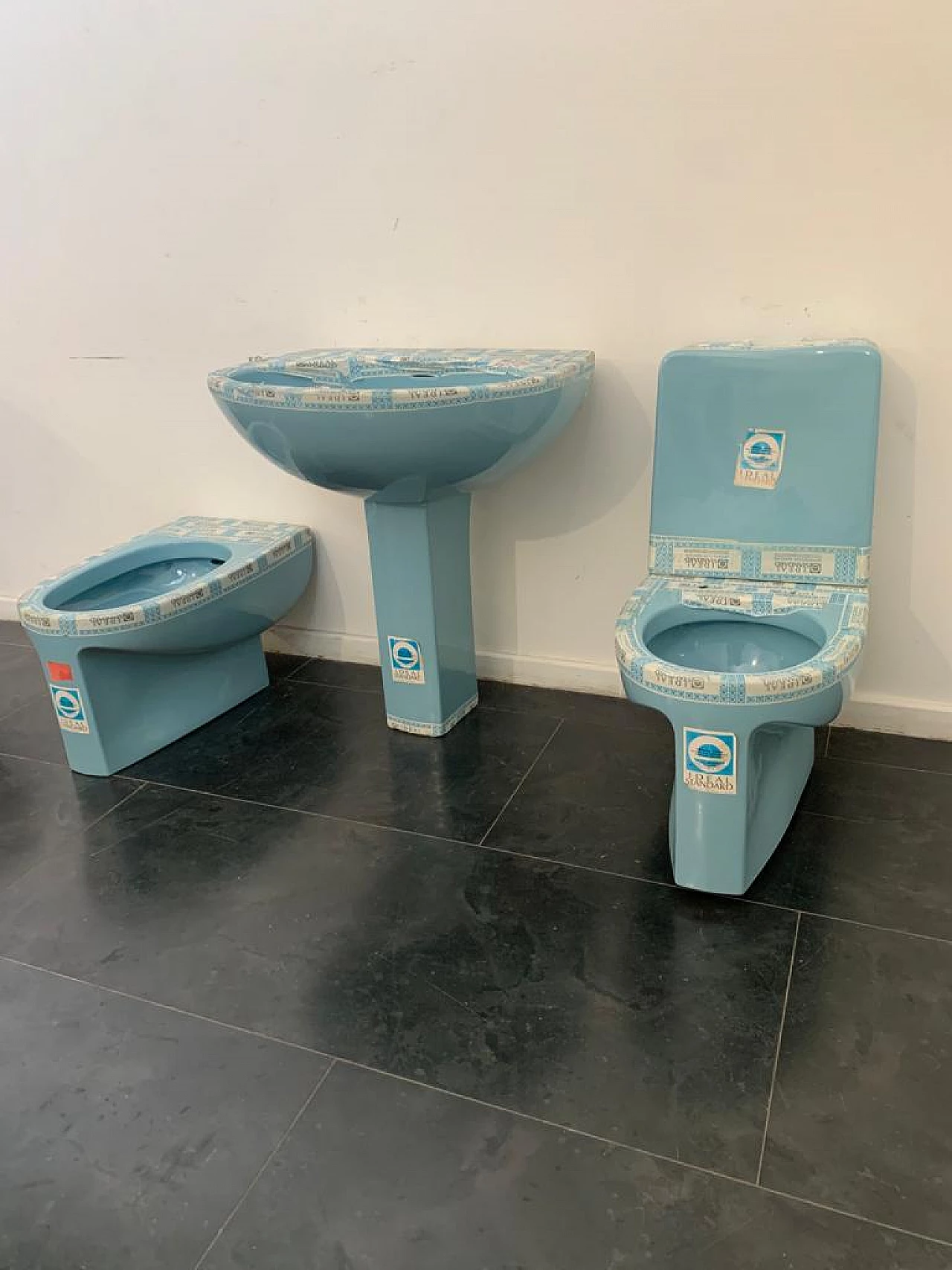 Aquatonda washbasin, toilet and bidet by Achille Castiglioni for Ideal Standard, 1970s 3