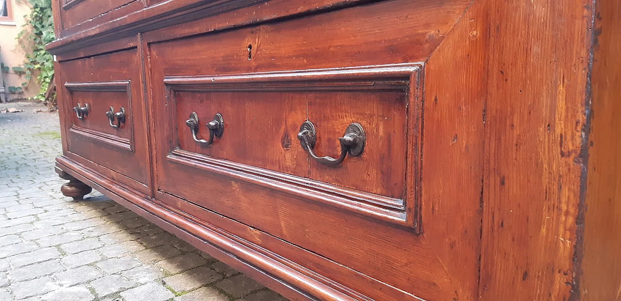 Lombard larch and elm wardrobe, 19th century 1