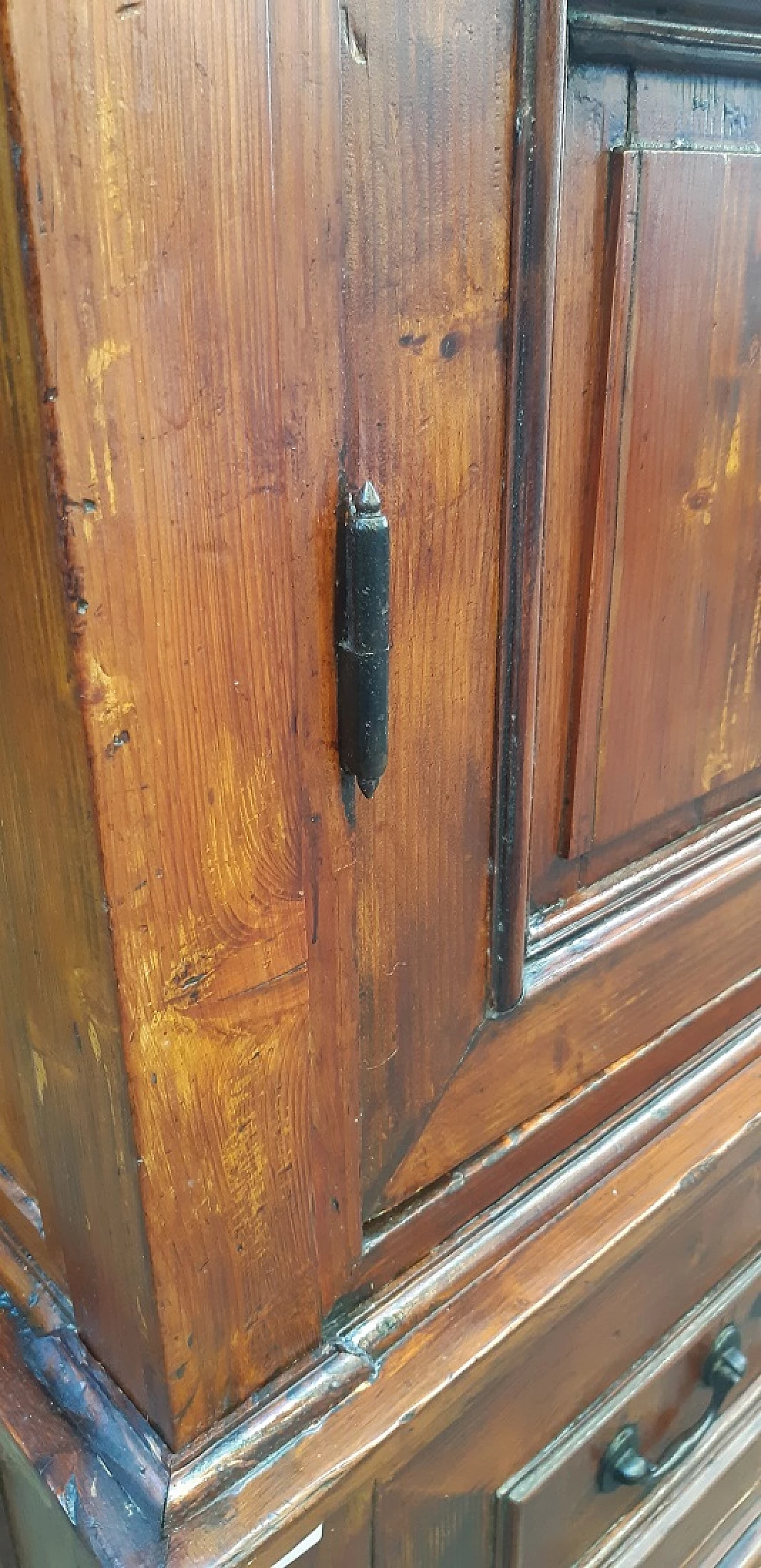 Lombard larch and elm wardrobe, 19th century 3