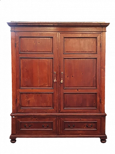 Lombard larch and elm wardrobe, 19th century