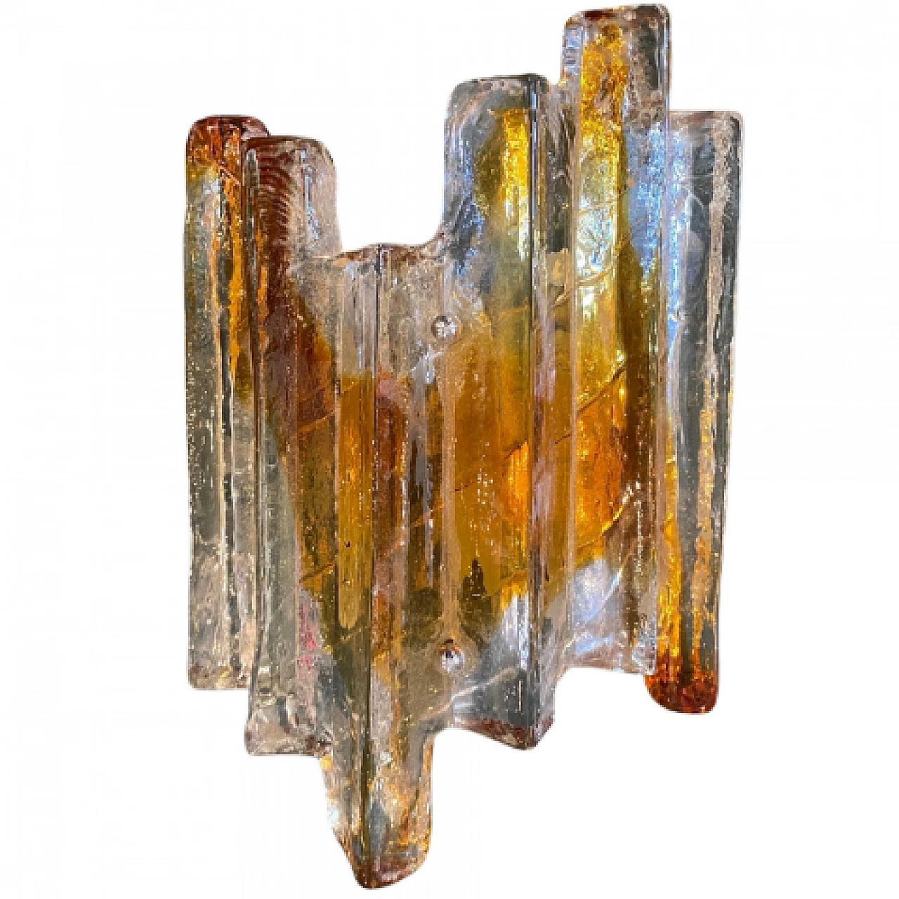 Eleven Murano glass wall light by Mazzega, 1970s 1