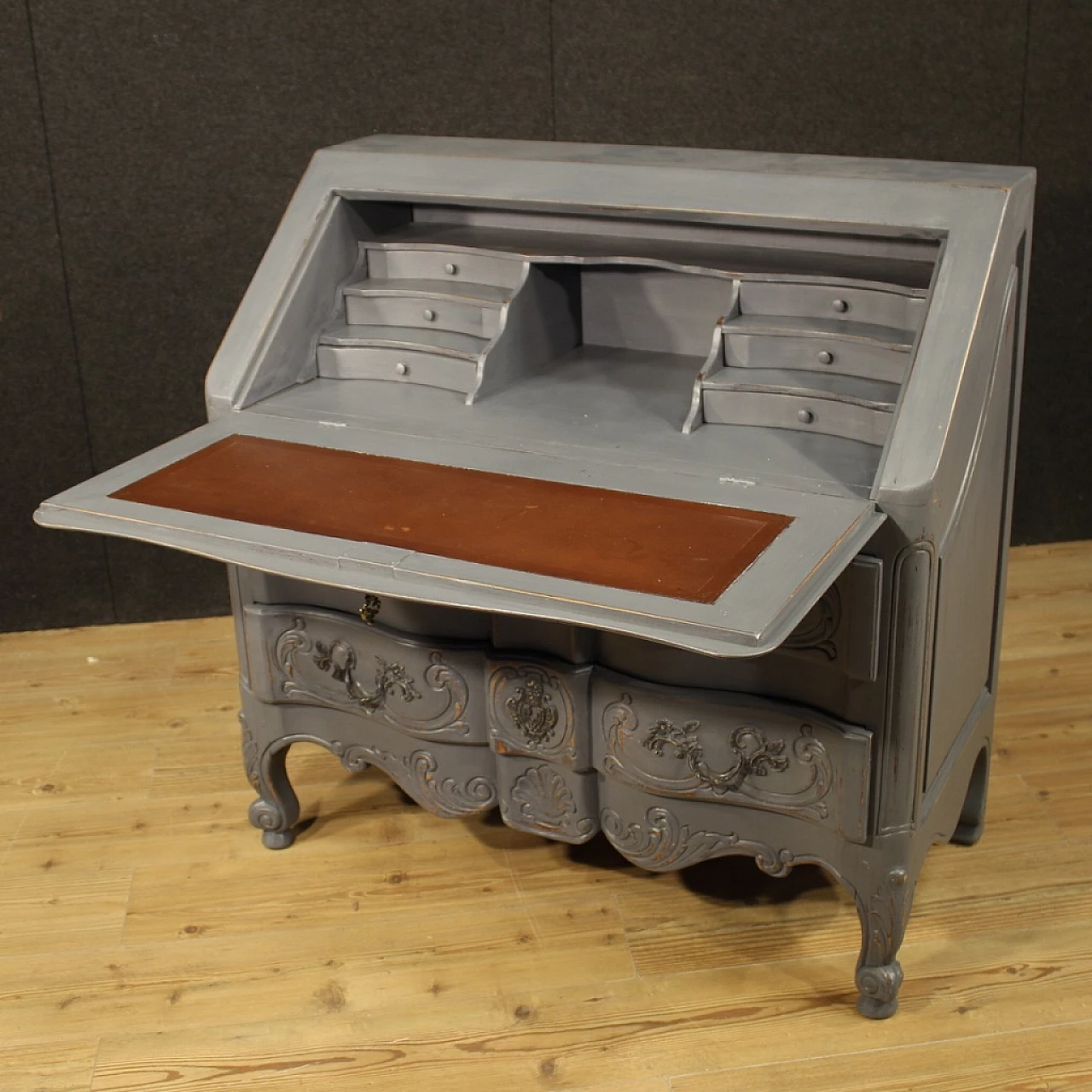 Ribalta in legno dipinto in stile Shabby Chic, anni '60 3