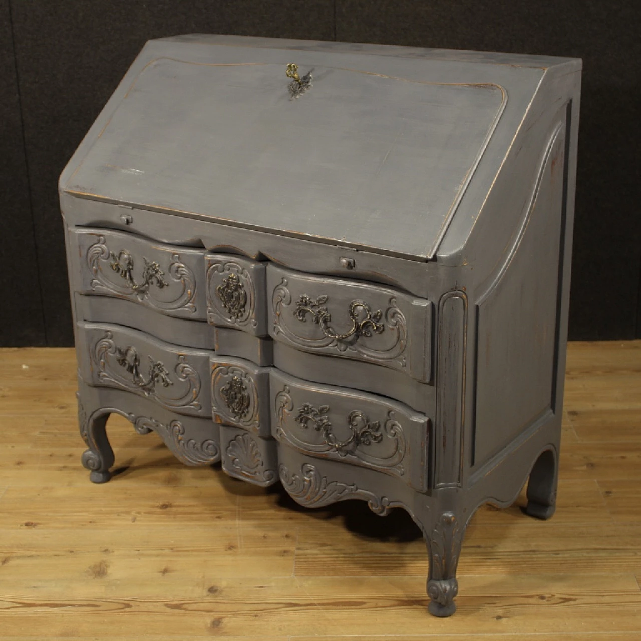 Ribalta in legno dipinto in stile Shabby Chic, anni '60 6