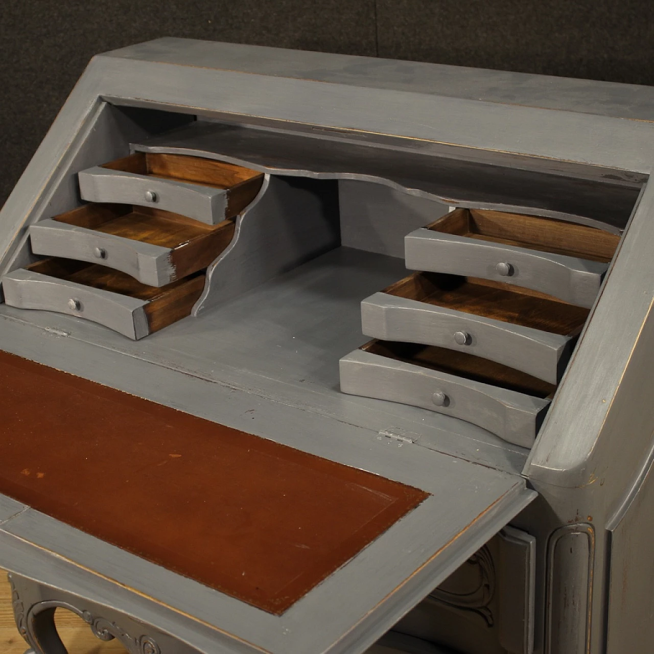 Ribalta in legno dipinto in stile Shabby Chic, anni '60 8