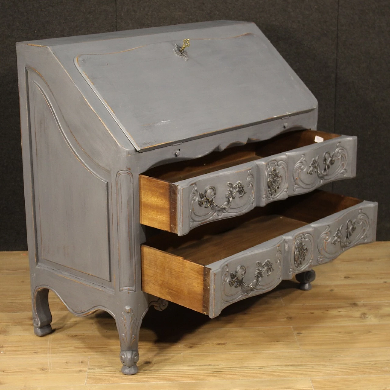 Ribalta in legno dipinto in stile Shabby Chic, anni '60 9