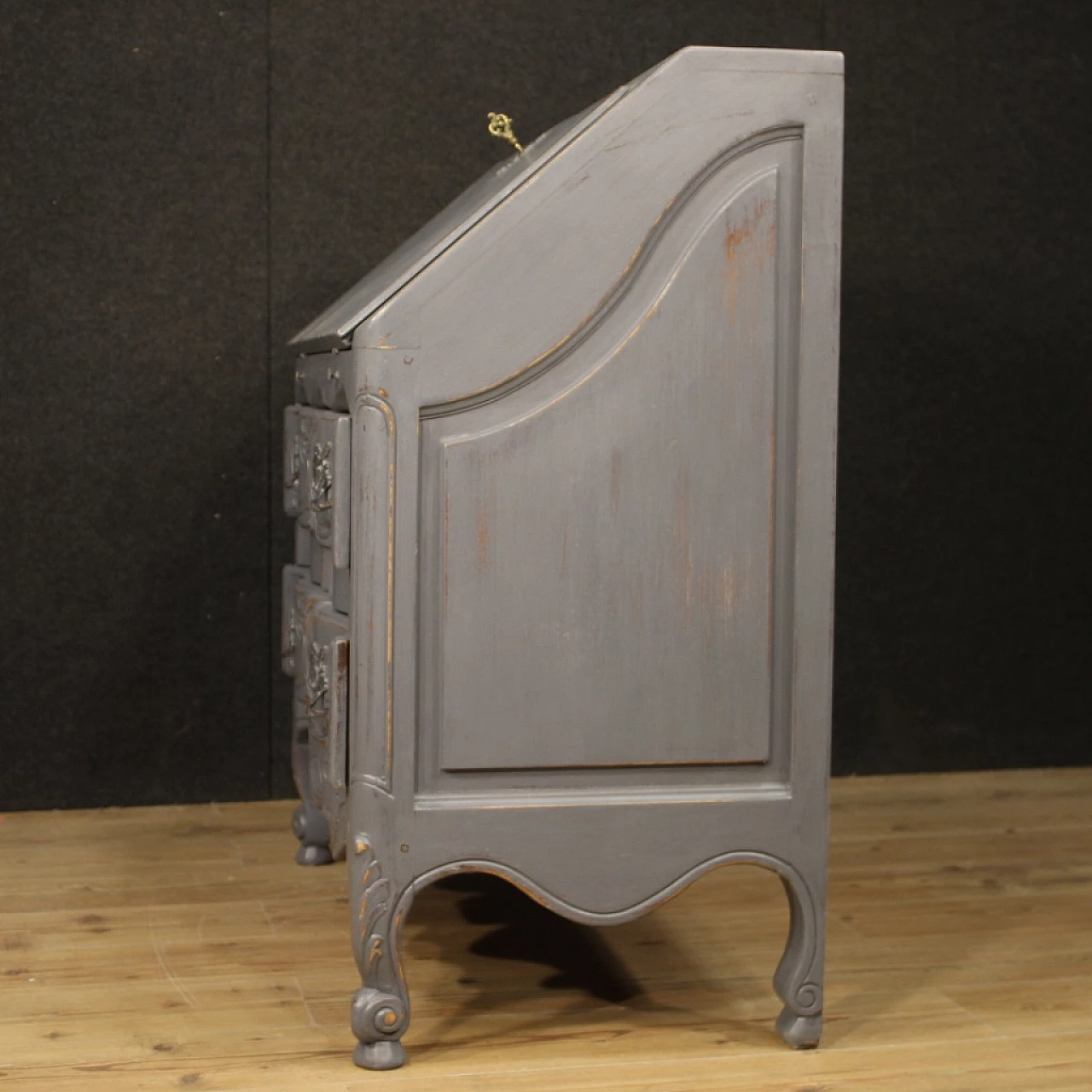 Ribalta in legno dipinto in stile Shabby Chic, anni '60 10