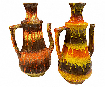 Coppia di brocche in ceramica di Artigiana Ceramica Umbra, anni '60