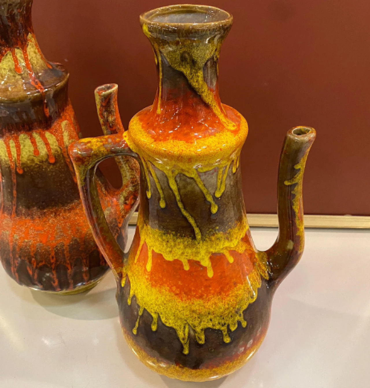Pair of ceramic jugs by Artigiana Ceramica Umbra, 1960s 3
