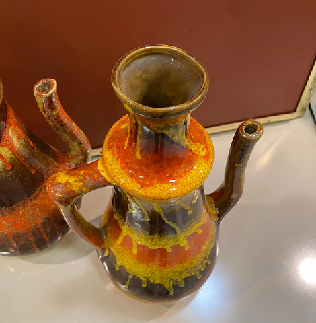 Coppia di brocche in ceramica di Artigiana Ceramica Umbra, anni '60 4