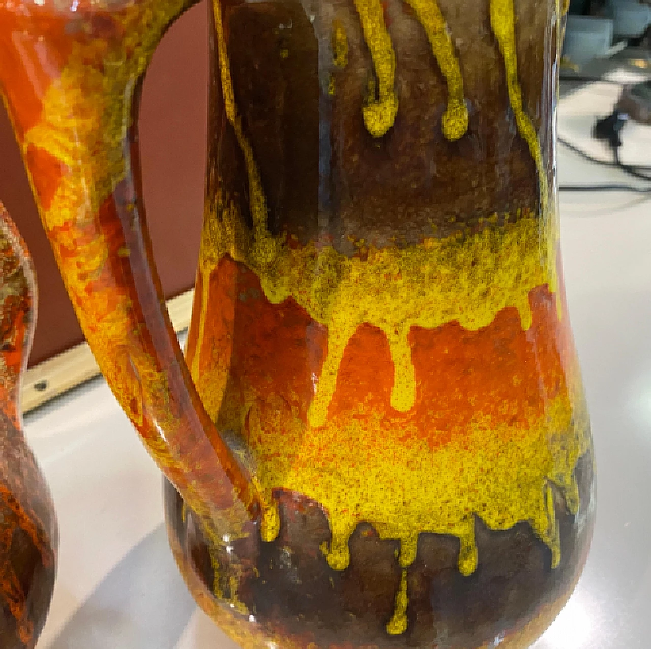 Coppia di brocche in ceramica di Artigiana Ceramica Umbra, anni '60 7