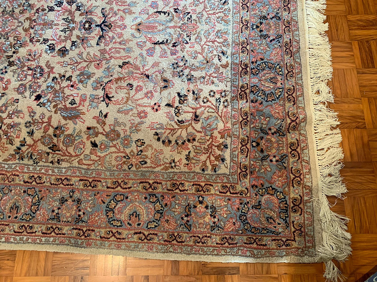 Tappeto indiano in lana e cotone, anni '70 3