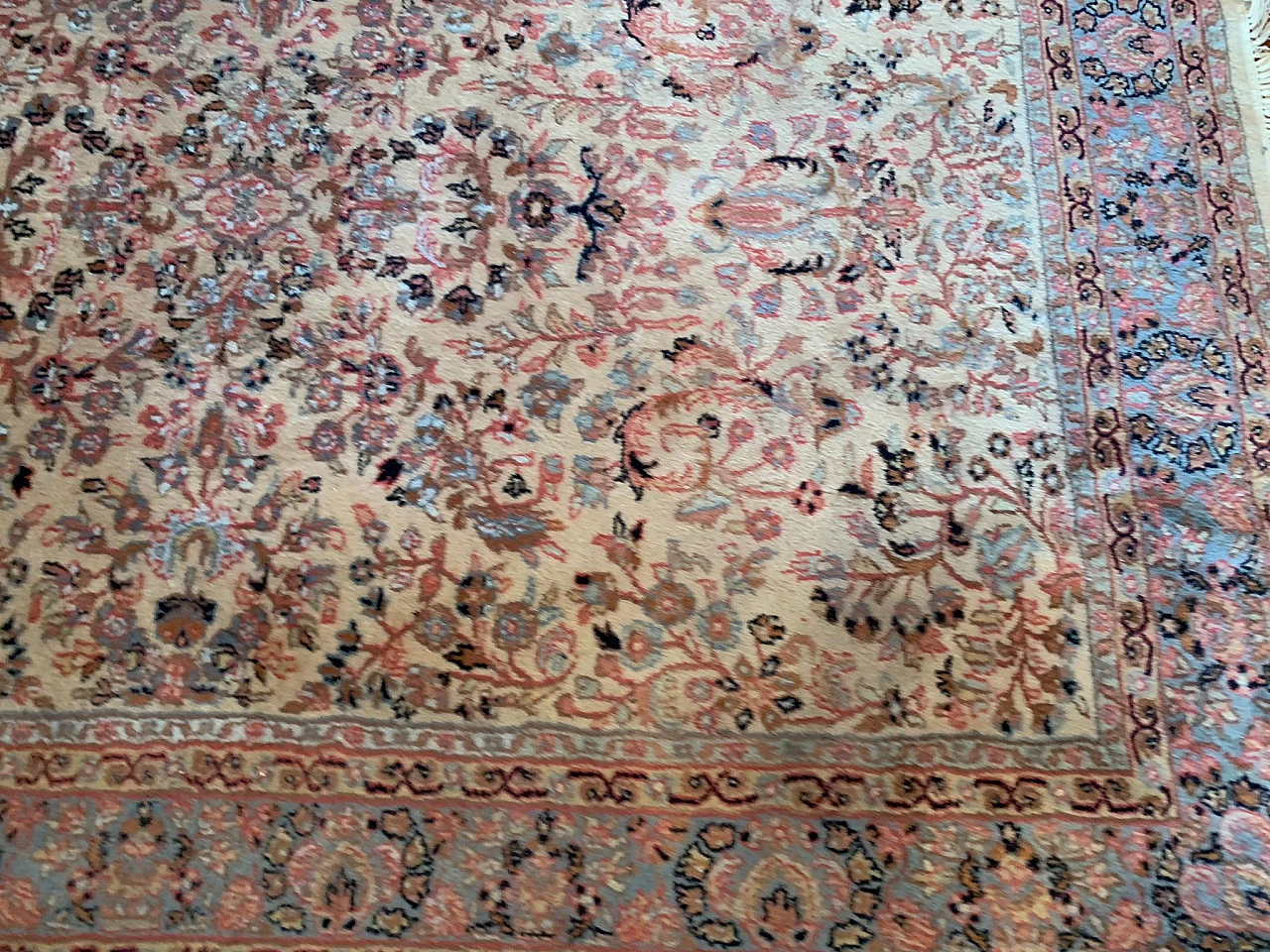 Tappeto indiano in lana e cotone, anni '70 4