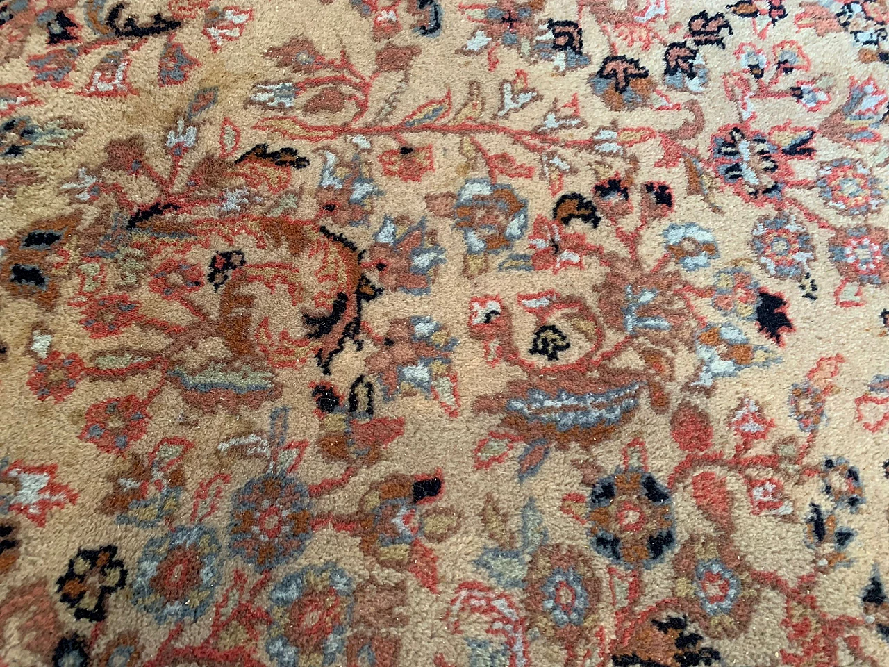 Indian wool and cotton rug, 1970s 7