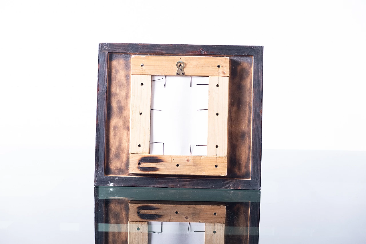 Opera realizzata a fiamma di Walter Ladislao in cornice lignea, anni '2000 5