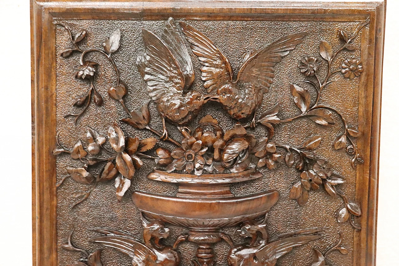 Renaissance-style carved walnut magazine rack, 19th century 5