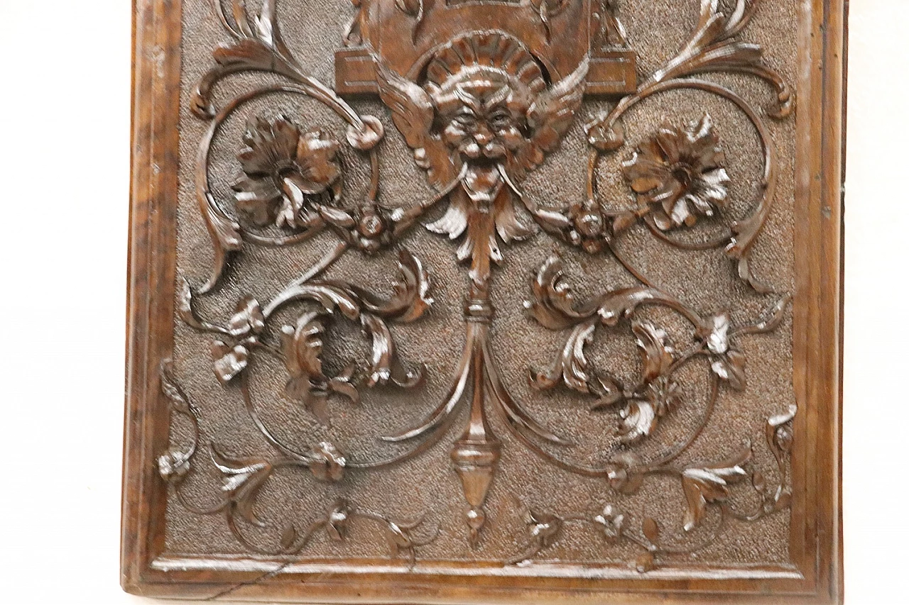 Renaissance-style carved walnut magazine rack, 19th century 8