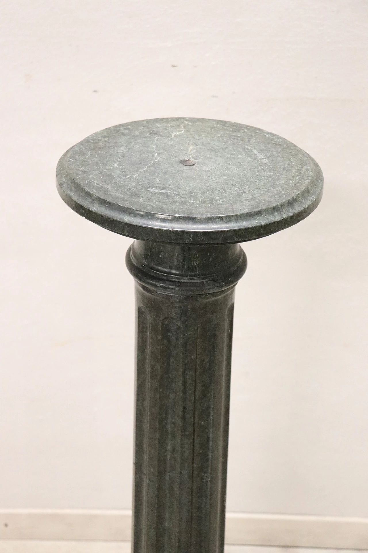 Green Alpine marble column, late 19th century 3