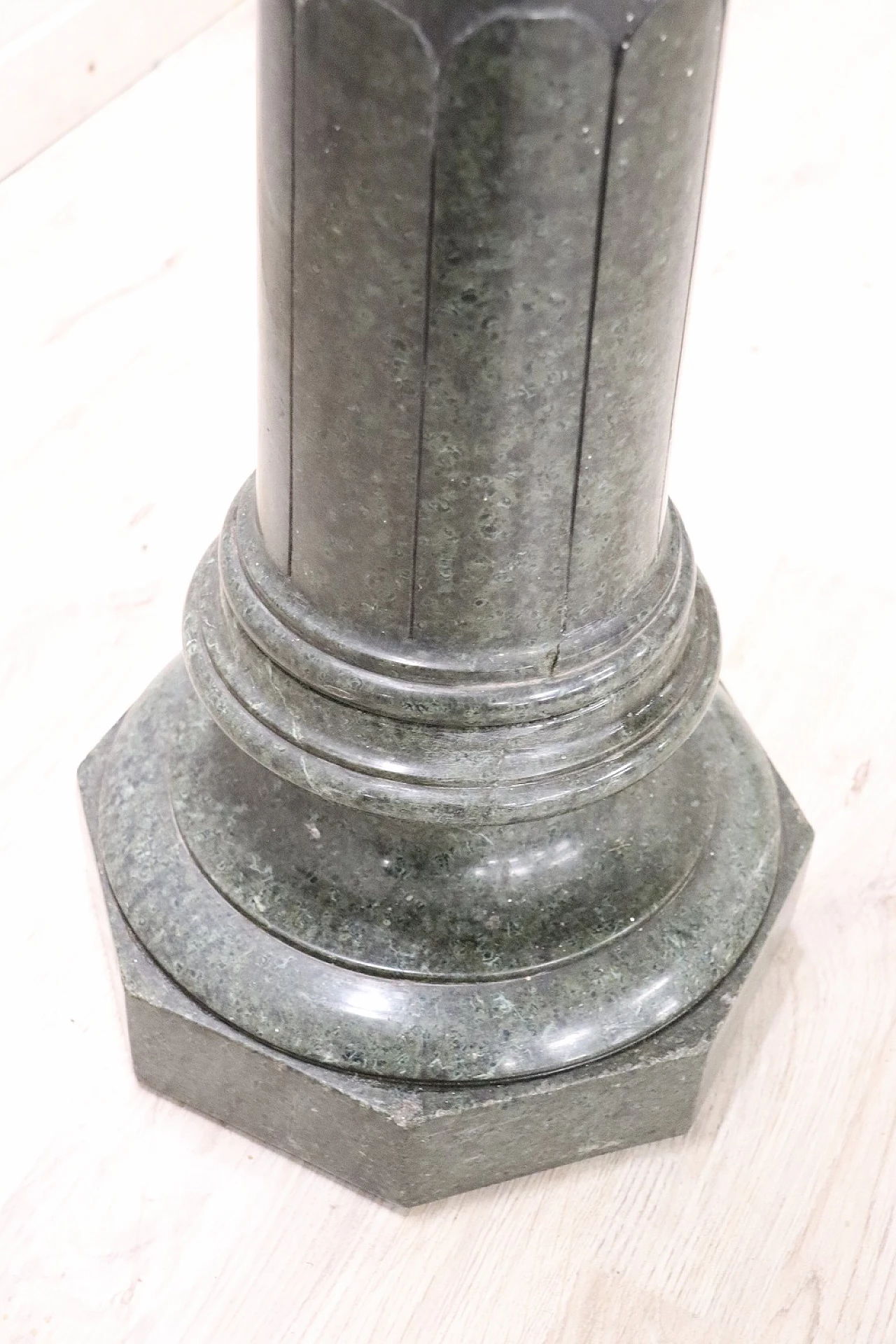 Green Alpine marble column, late 19th century 7