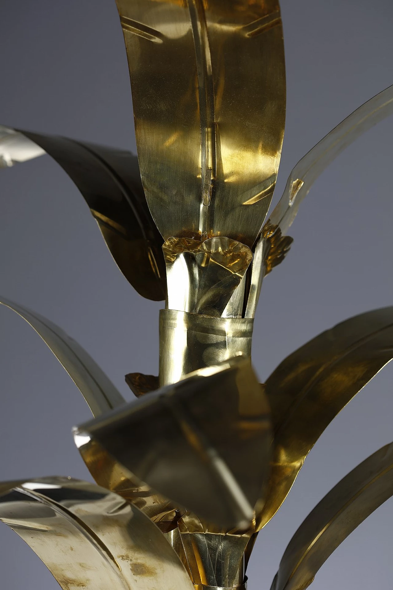 Brass palm-shaped table lamp by Bottega Gadda, 1960 4