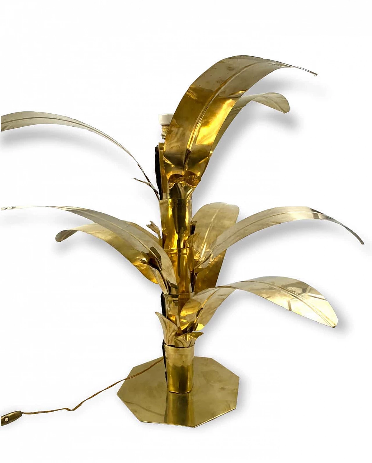 Brass palm-shaped table lamp by Bottega Gadda, 1960 18