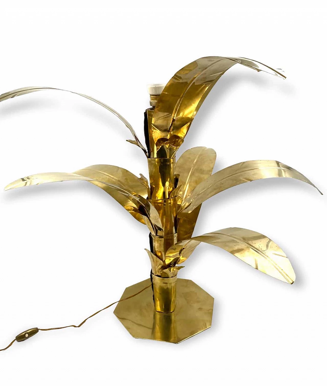 Brass palm-shaped table lamp by Bottega Gadda, 1960 19