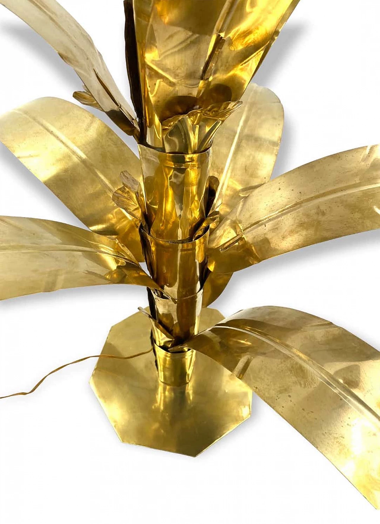Brass palm-shaped table lamp by Bottega Gadda, 1960 20