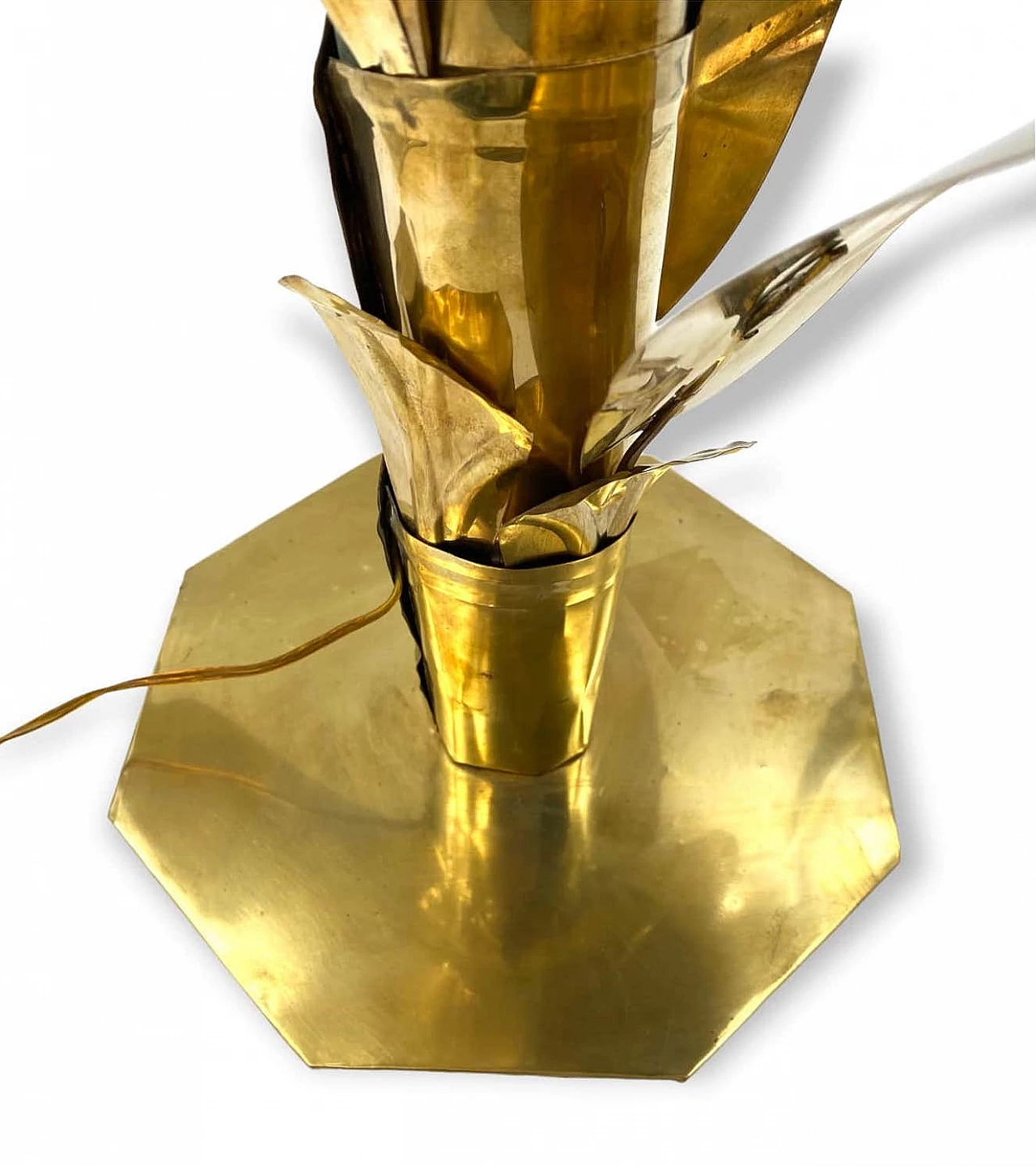 Brass palm-shaped table lamp by Bottega Gadda, 1960 21
