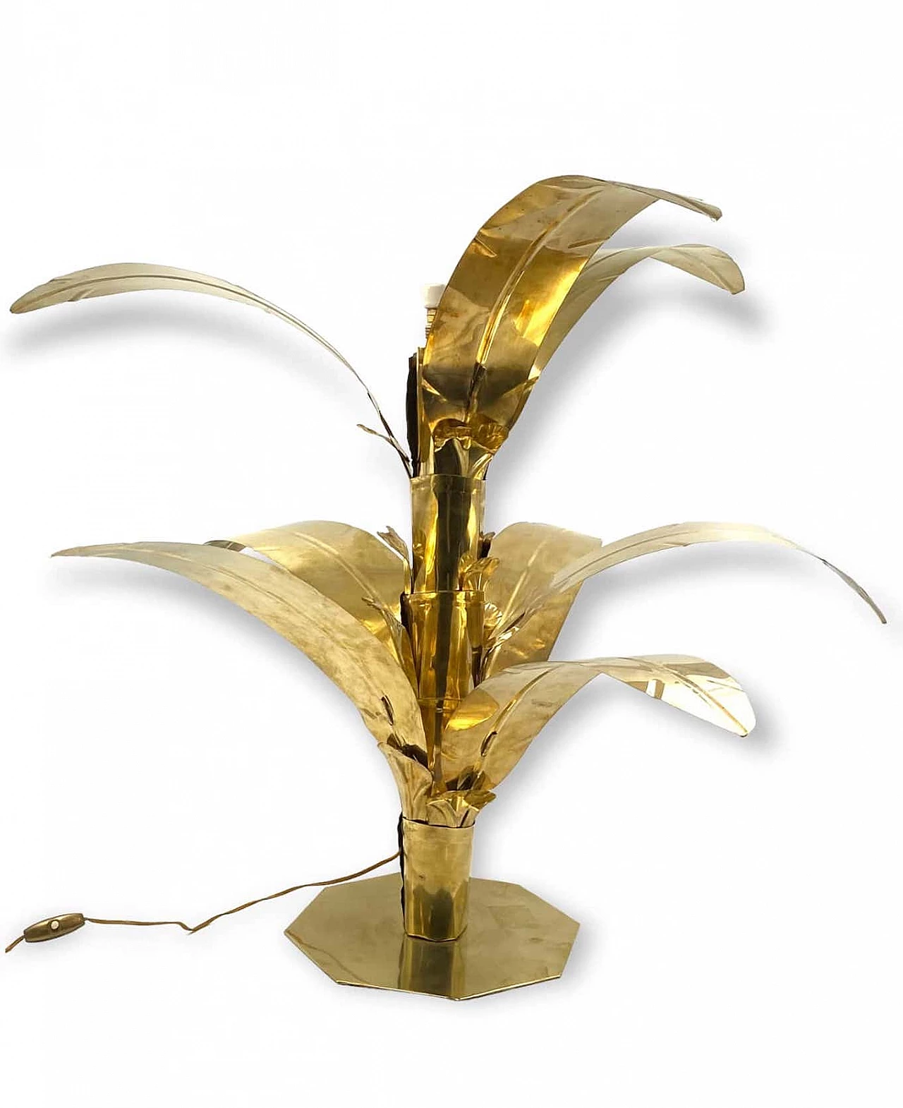 Brass palm-shaped table lamp by Bottega Gadda, 1960 27