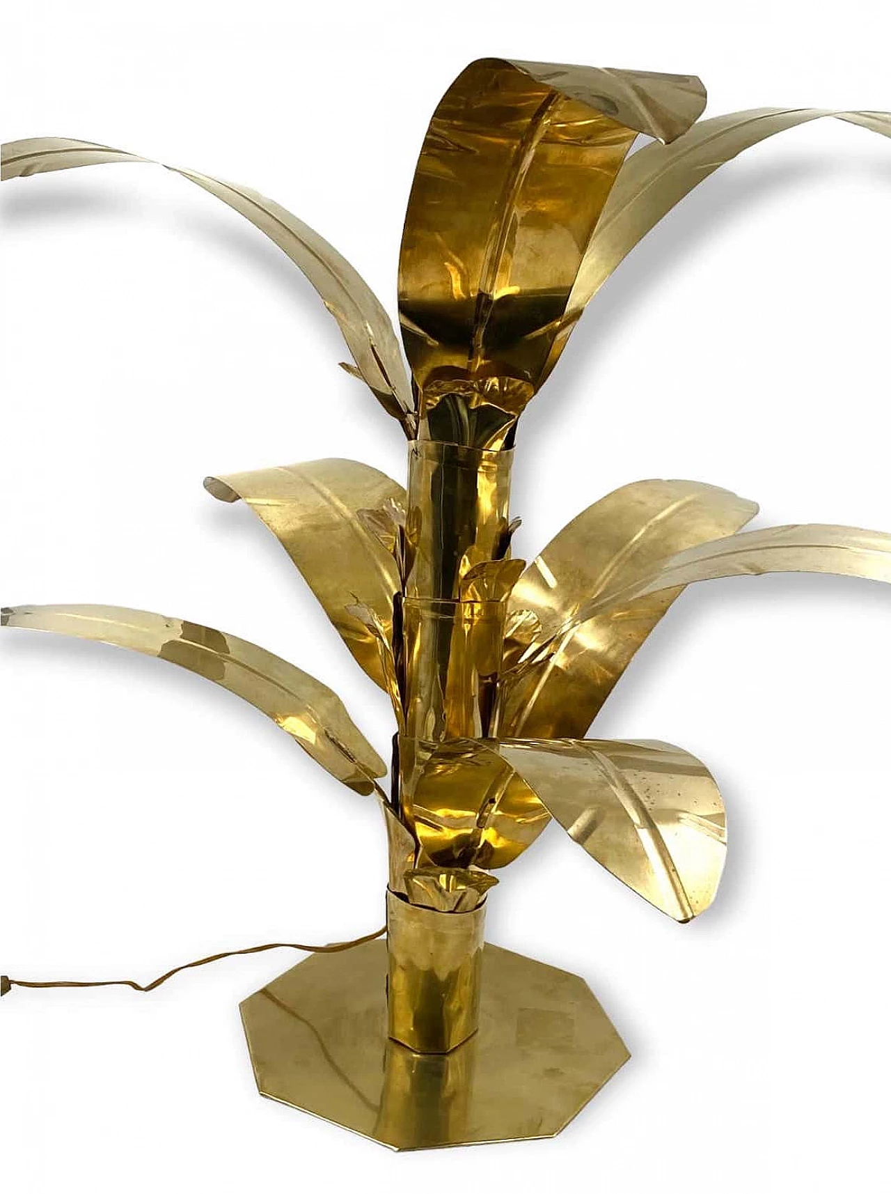 Brass palm-shaped table lamp by Bottega Gadda, 1960 28