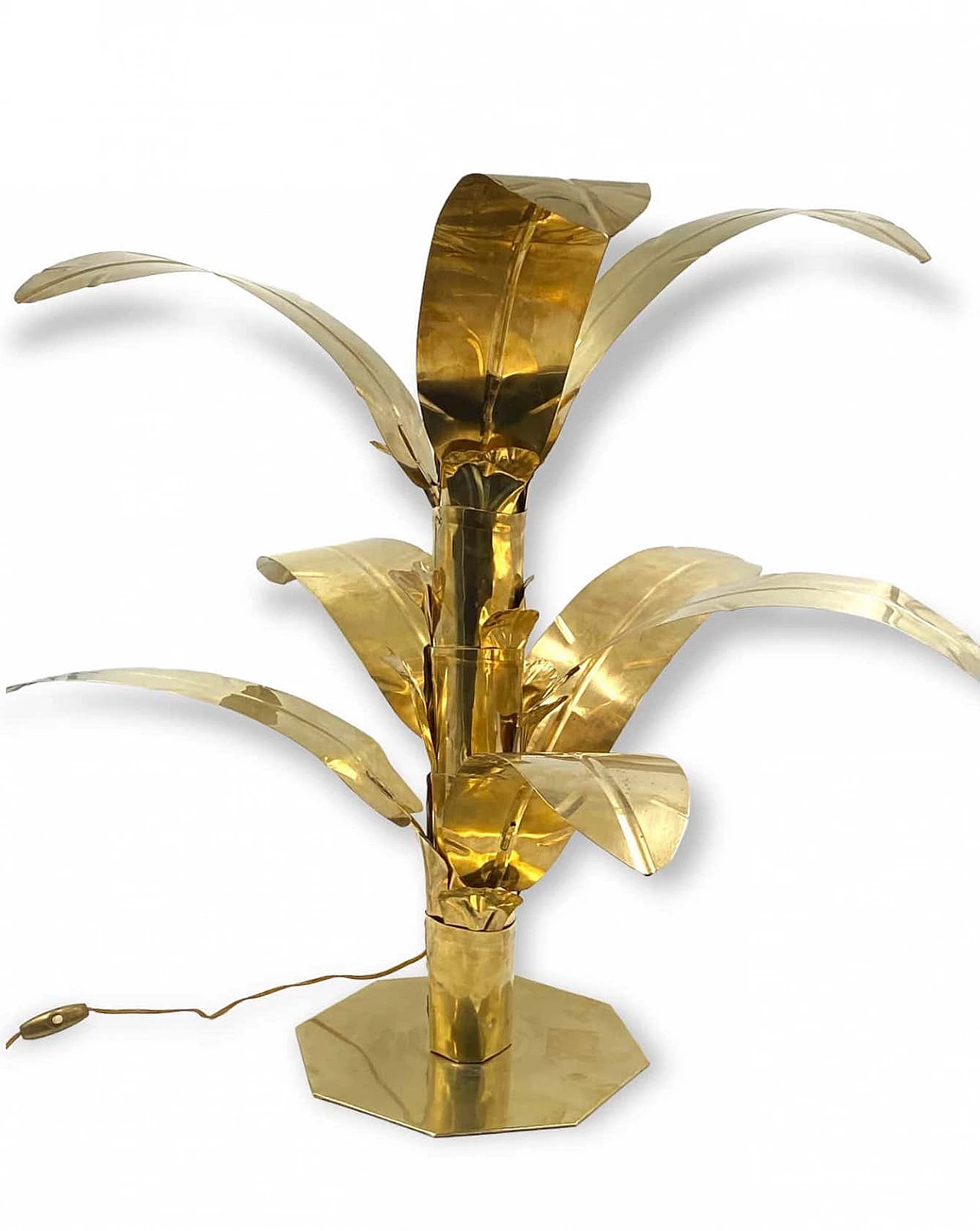 Brass palm-shaped table lamp by Bottega Gadda, 1960 29