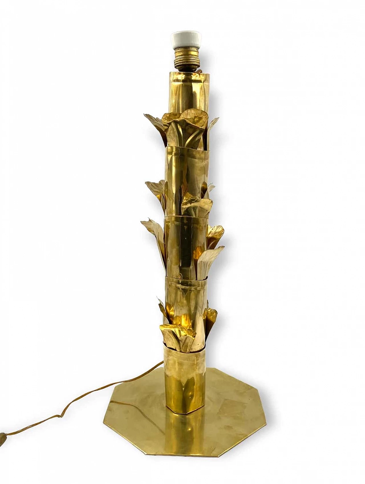 Brass palm-shaped table lamp by Bottega Gadda, 1960 33
