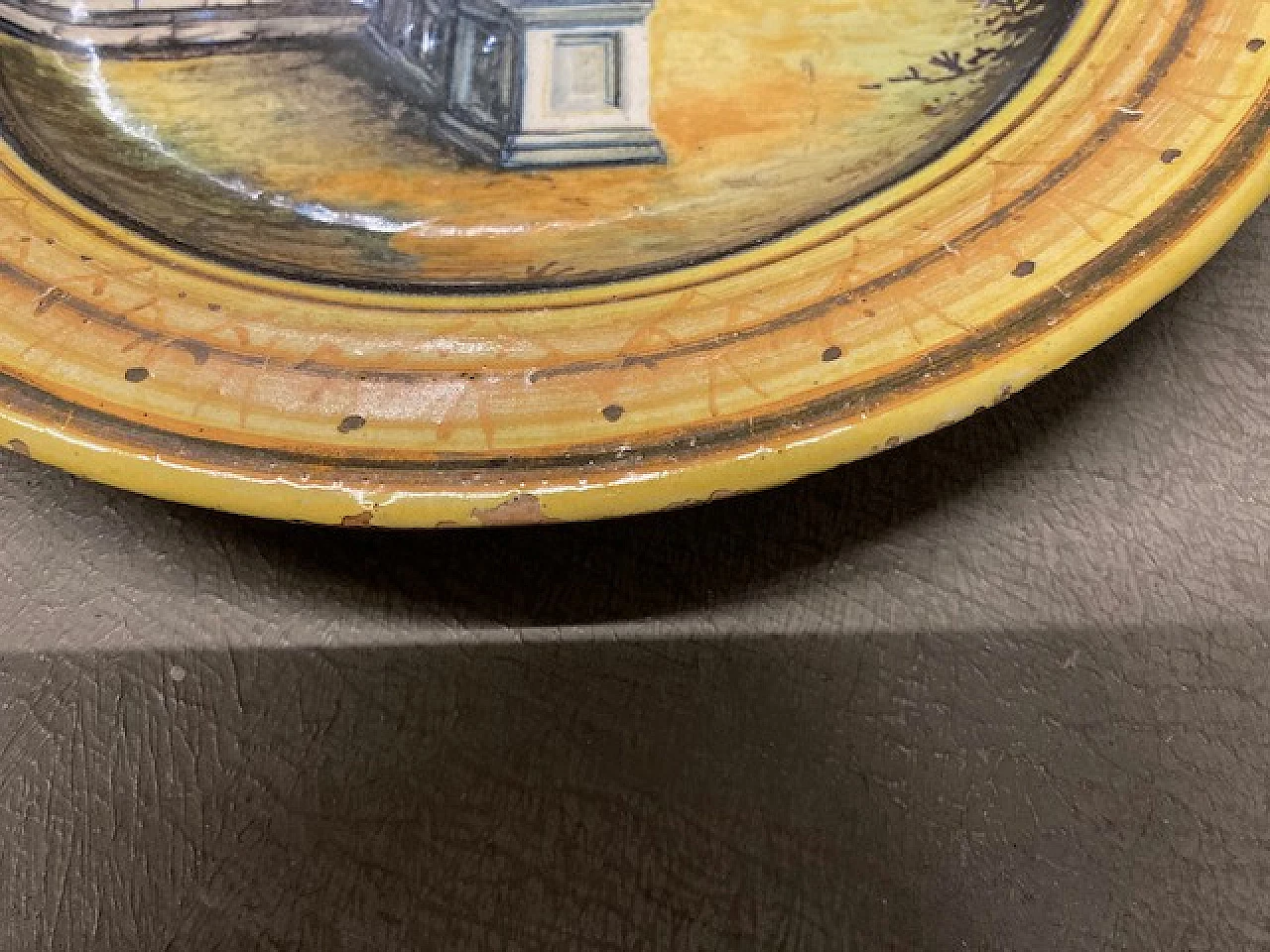 Piatto in maiolica di Cantagalli, fine '800 3